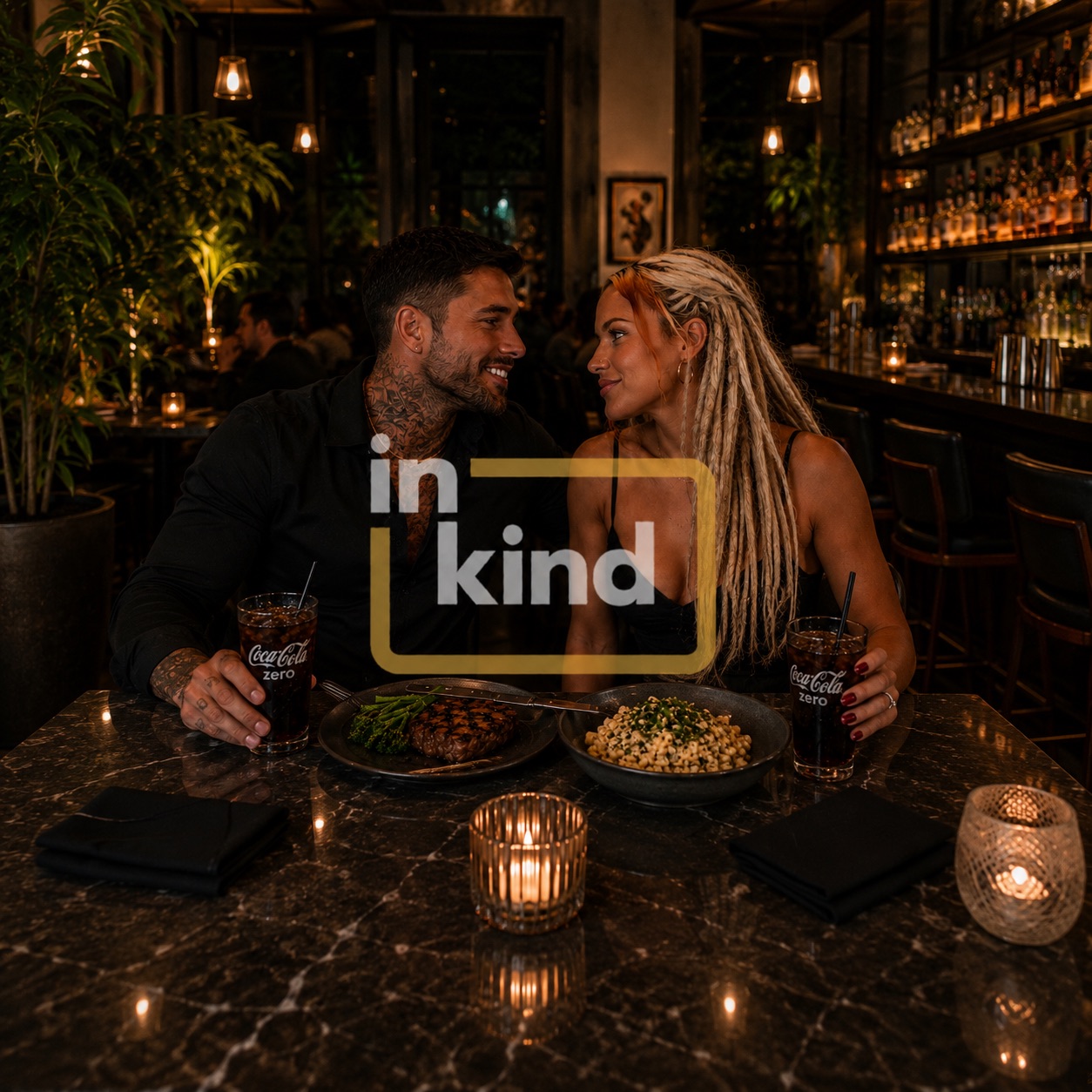 Lana and Kyle dining with inKind