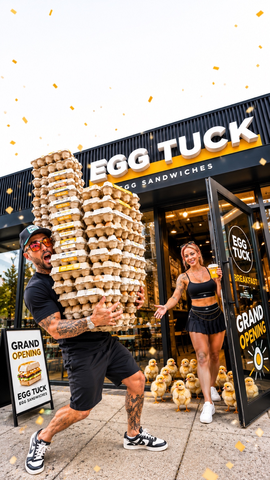 Lana and Kyle visiting Eggtuck in San Diego