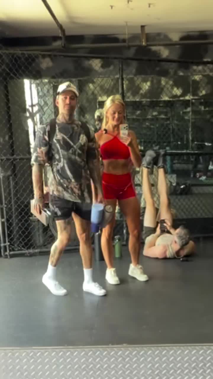 Lana and Kyle together inside The Gym San Diego in Pacific Beach